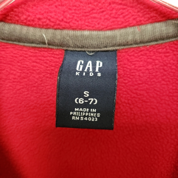 Red Gap Fleece Zip-Up Jacket - Picture 4 of 6